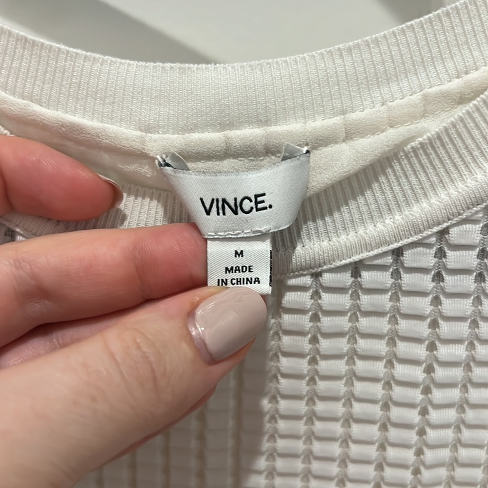 Vince Silk Mesh Overlay Layered Tank Top - Picture 2 of 4